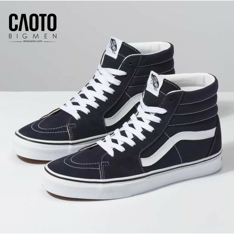 Giày Thể Thao Nam 💖FREESHIP💖 Giày Sneaker Cổ Cao Vans Big Size Sk8-HI Đen Viền Trắng