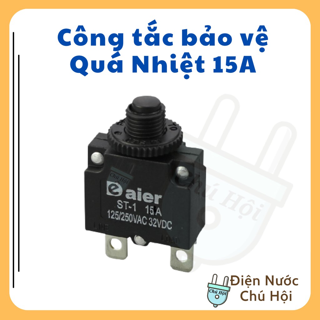 Công Tắc bảo vệ quá nhiệt quá tải Relay nhiệt 10A 15A 20A Điện nước chú Hội