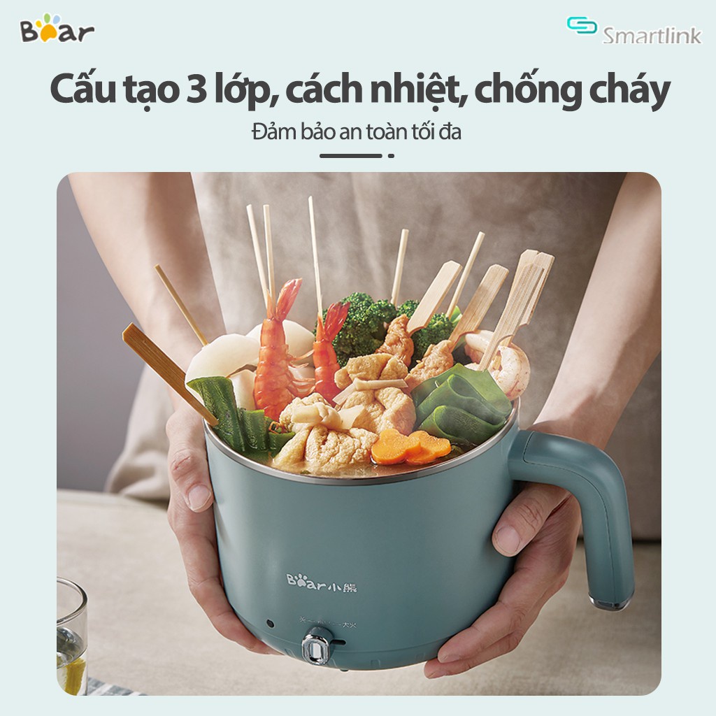 Nồi lẩu và hấp đa năng 1.2L Bear DRG-D12M5 - Hàng chính hãng