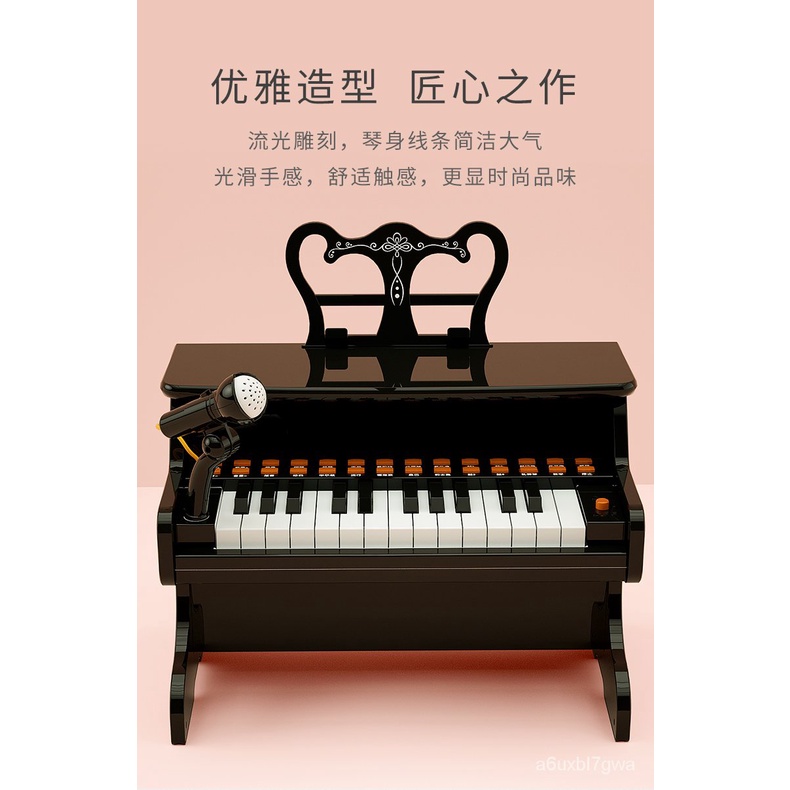 【Rings】Đồ Chơi Piano Nhỏ Cho Trẻ Em Polaroid Cho Bé Gái Âm Nhạc Bàn Phím Điện Tử Có Thể Chơi Với Micro Cho Bé Mới Bắt Đầ