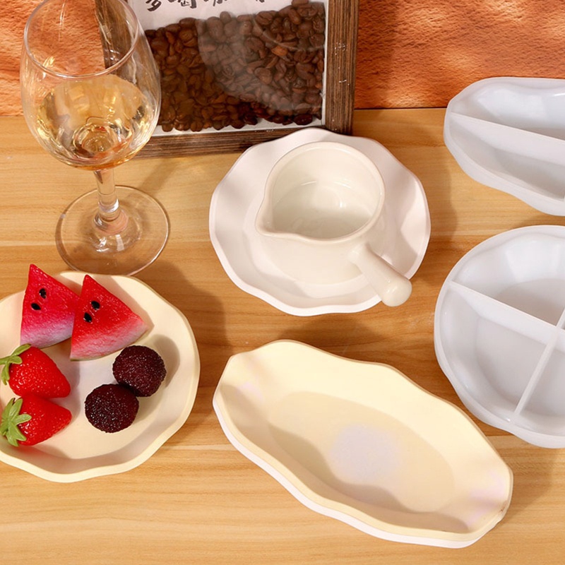 Khuôn Silicone Hình Oval / Tròn Làm Đồ Trang Sức Thủ Công DIY