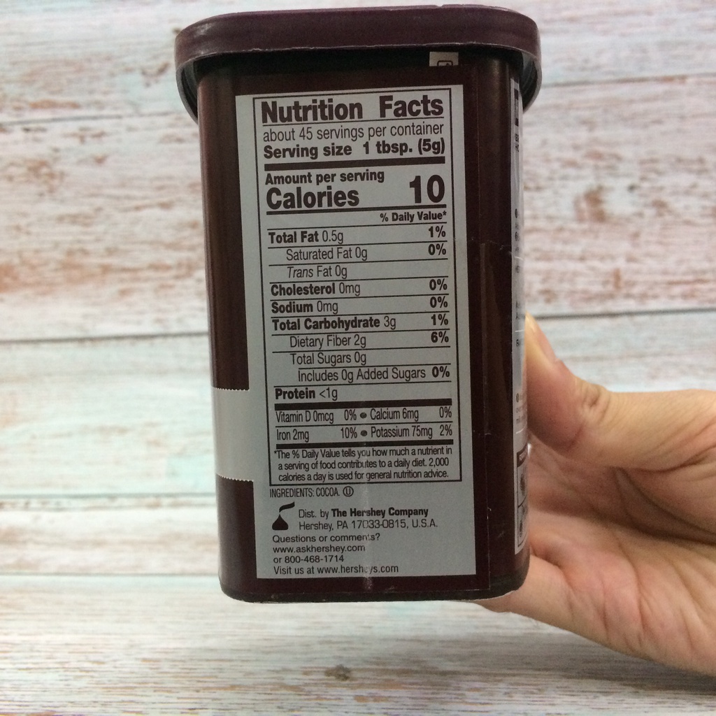 -- CACAO HERSHEY NGUYÊN CHẤT 100% USA - BỘT CACAO NGUYÊN CHẤT - KHỐI LƯỢNG 226GR