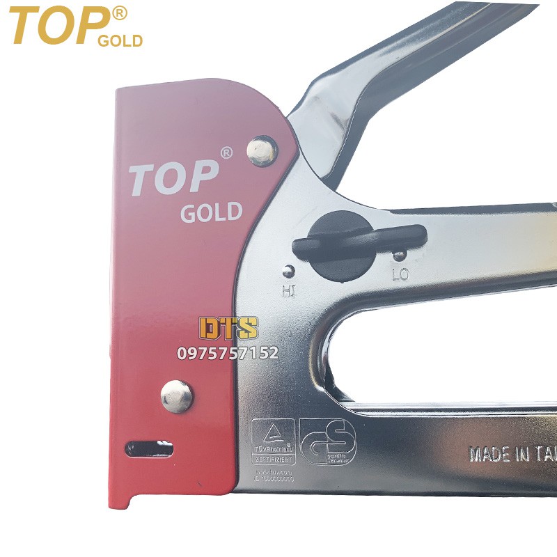 Súng bắn ghim trợ lực đa năng TOP GOLD cao cấp, kìm bắn đinh ghim cầm tay 4 trong 1 có tăng lực, bấm cả 4 kiểu ghim