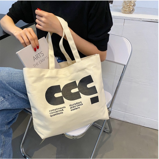 Túi tote đẹp vải canvas đeo chéo đeo vai vải mềm mềm đi học đi chơi giá rẻ