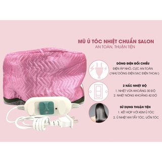 Nón ủ kích nhiệt hấp tóc tại nhà.