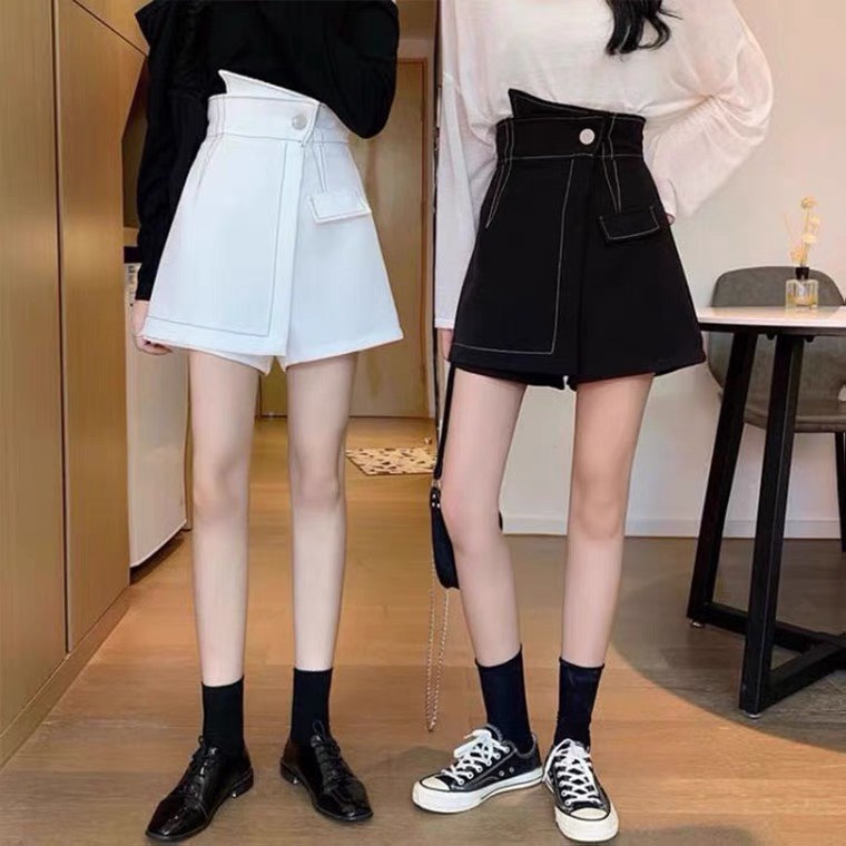 [SIÊU HOT] Quần Giả Chân Váy Chữ A Lệch Tà Cạp Cao Chỉ Nổi Xinh Xắn Hàn Quốc Ulzzang HIEKIE | BigBuy360 - bigbuy360.vn