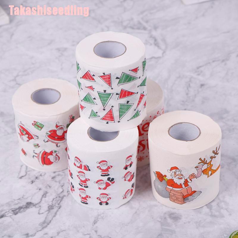 Cuộn khăn giấy họa tiết giáng sinh dễ thương