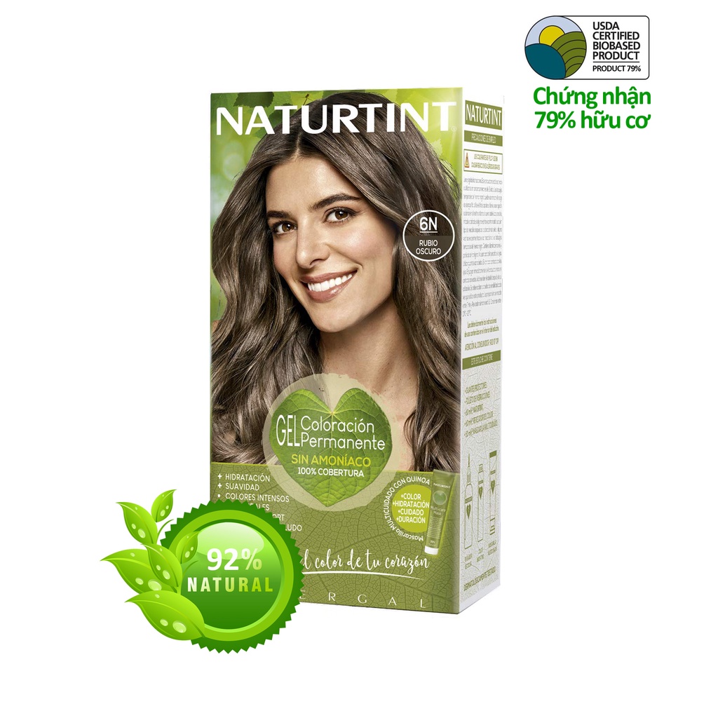 Gel nhuộm phủ bạc, dưỡng tóc với 27 thảo mộc Naturtint chính hãng Tây Ban Nha
