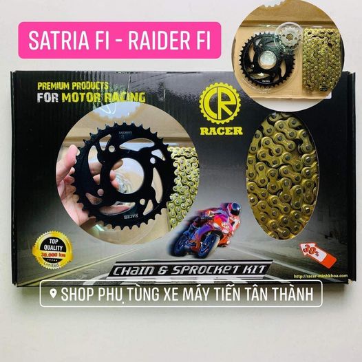 SÊN NHÔNG ĐĨA XÍCH TẢI RACER THAILAND RAIDER / SIRIUS FI / WAVE / FULED / WINNER / EXCITER VÀNG GOLD 428L