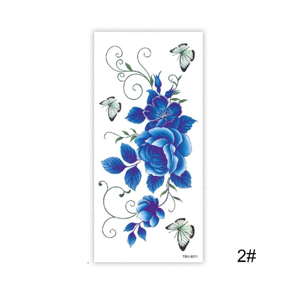 Hình Xăm Dán Tạm Thời Họa Tiết Hoa Hồng 3D Chống Thấm Nước Trang Trí Cho Nữ L2W6