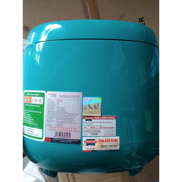 Nồi cơm điện 1.8L SUNHOUSE MAMA SHD8652G xanh | BigBuy360 - bigbuy360.vn