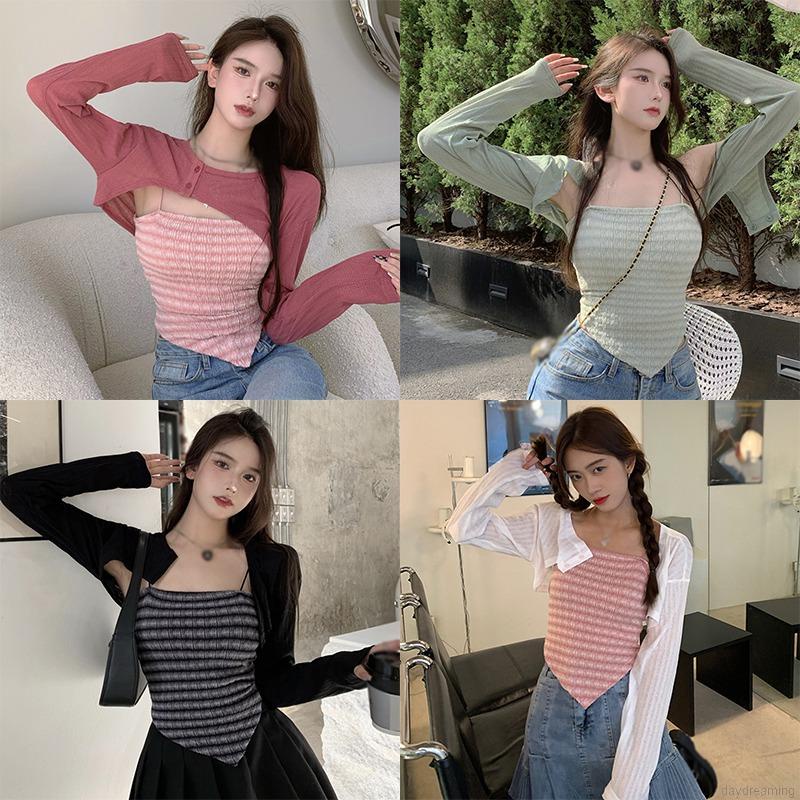 Áo croptop dây mảnh thiết kế đơn giản