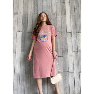 Đầm thun Bầu form suông gọn dáng