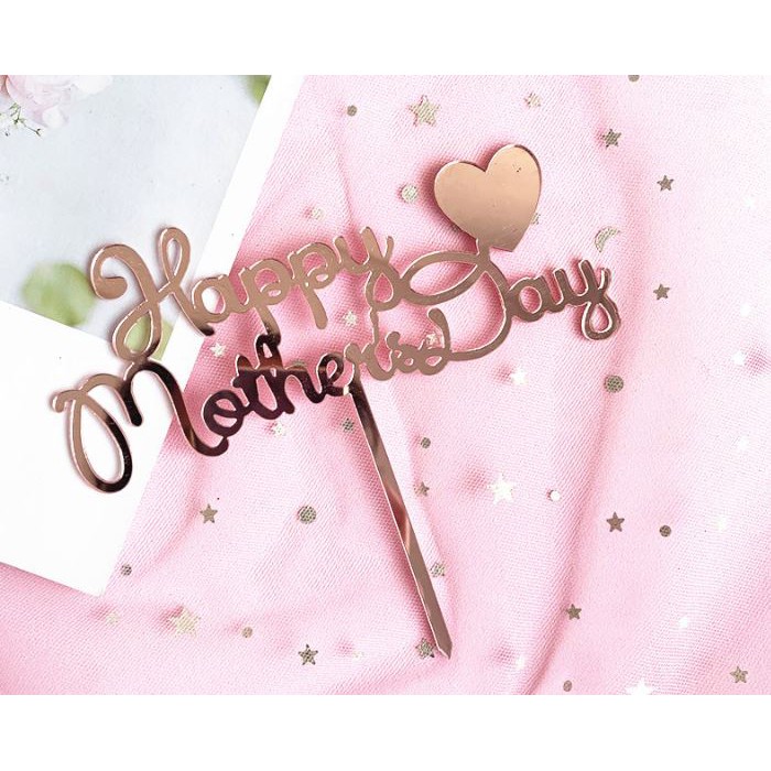 Topper mica HP Mother's day hồng