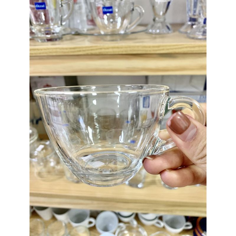 Bộ 6 tách cốc ly trà cafe coffee nóng thủy tinh thái lan đẹp dày dặn cao cấp UG310 - 230ml