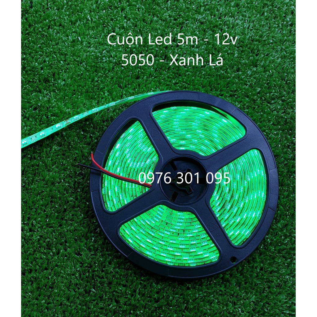 [Xanh Lá] Dây Đèn Trang Trí Dài 5m - Điện 12v
