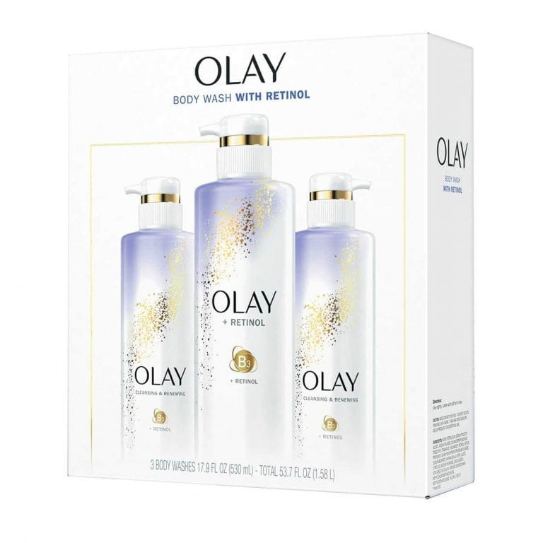 [HÀNG MỸ] SET 3 CHAI SỮA TẮM RETINOL SÁNG DA, CHỐNG LÃO HÓA OLAY RETINOL BODY WASH - 530ml/Chai