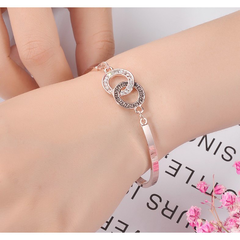 Vòng tay SKMEI 8881 chất liệu bạc phối pha lê zircon sang trọng thời trang Hàn Quốc | BigBuy360 - bigbuy360.vn
