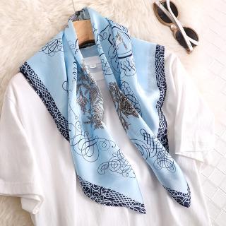 Khăn Choàng Lụa Nhân Tạo Dáng Vuông In Họa Tiết Sang Trọng Thời Trang Cho Nữ 70CM (27.55inch) WJ1026-38