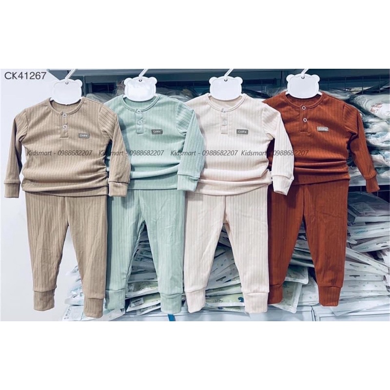 COOKIE Bộ dài tay thu đông bổ trụ chất len dày dặn