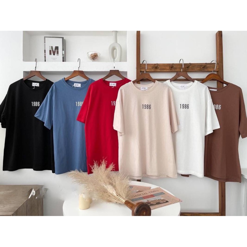 Áo phông 1986 cotton tay lỡ form rộng p4, áo thun 2T Unisex | BigBuy360 - bigbuy360.vn