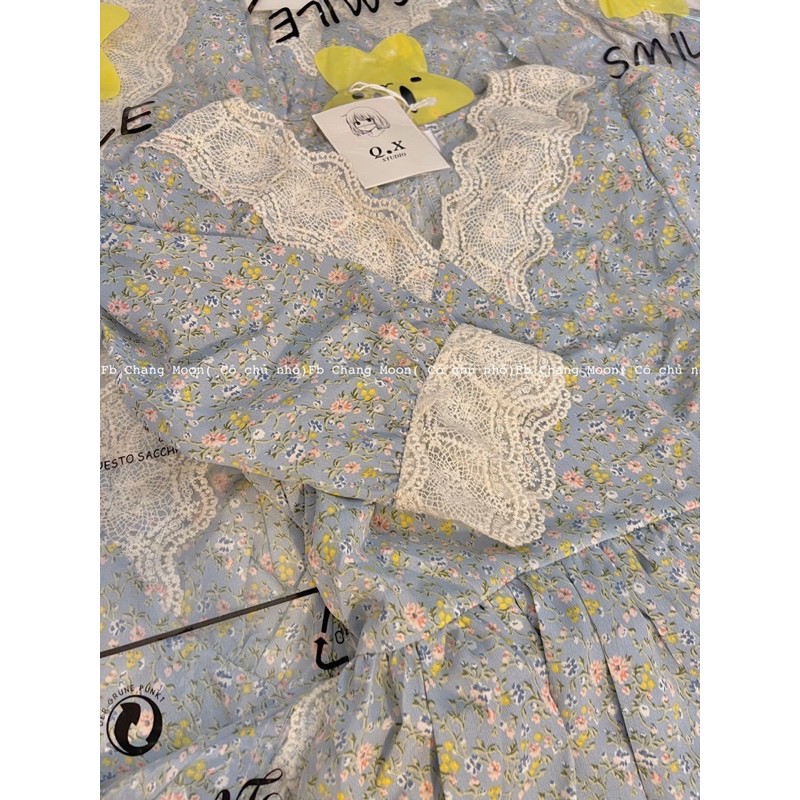 Váy hoa nhí cổ ren hàng quảng châu cao cấp( ảnh thật) | BigBuy360 - bigbuy360.vn