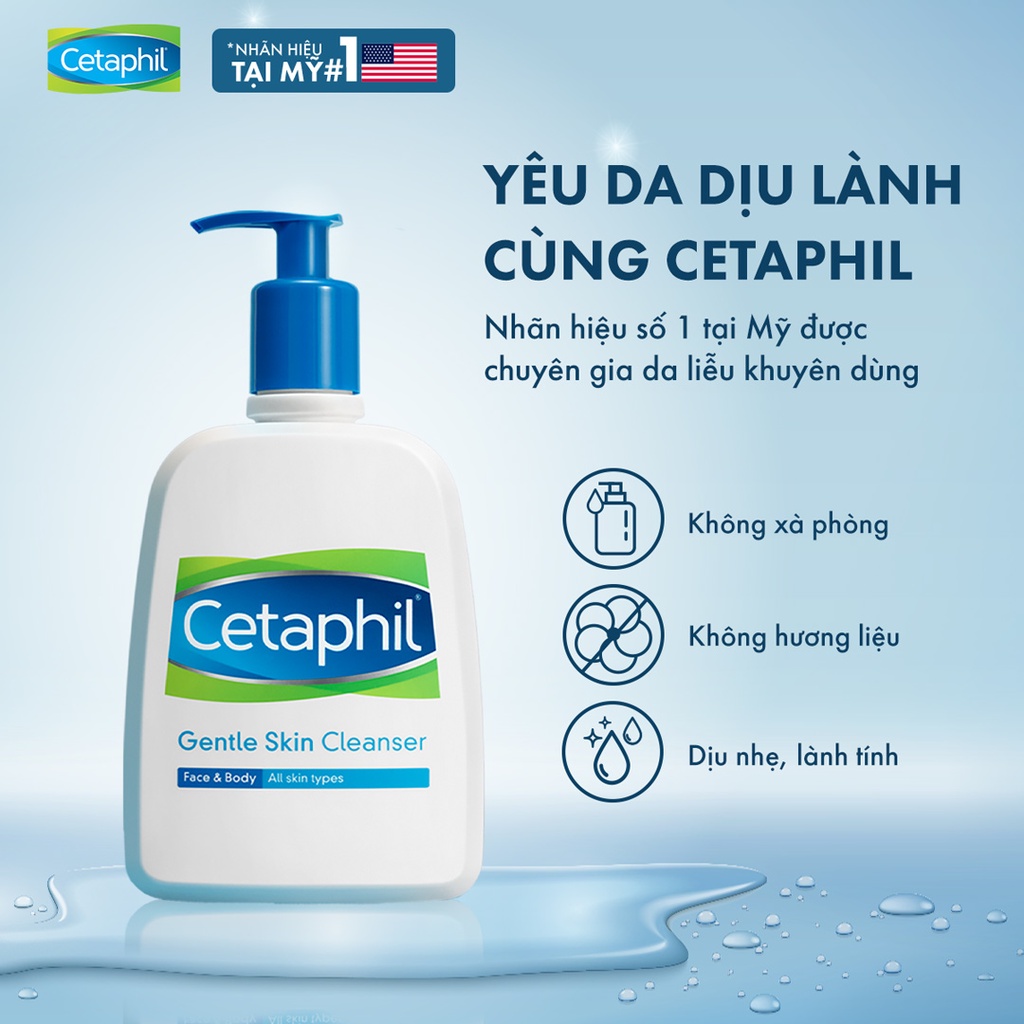 Sữa rửa mặt dịu nhẹ Cetaphil Gentle Skin Cleanser Hasaki Canada an toàn dịu nhẹ