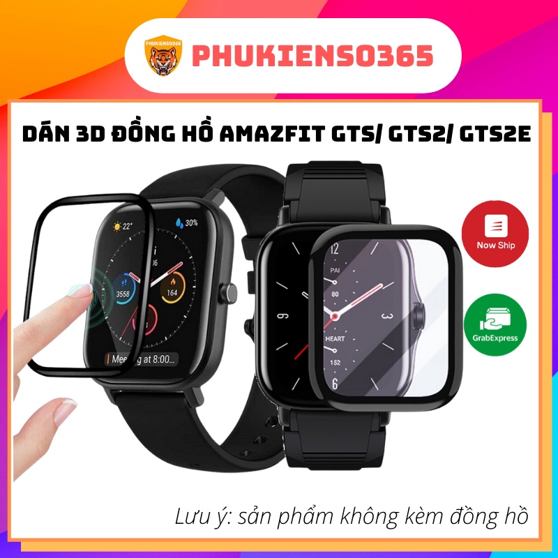 Miếng Dán Màn Hình Cong 3D Chất Lượng Cao Cho Amazfit GTS 2 / GTS / GTS 2e