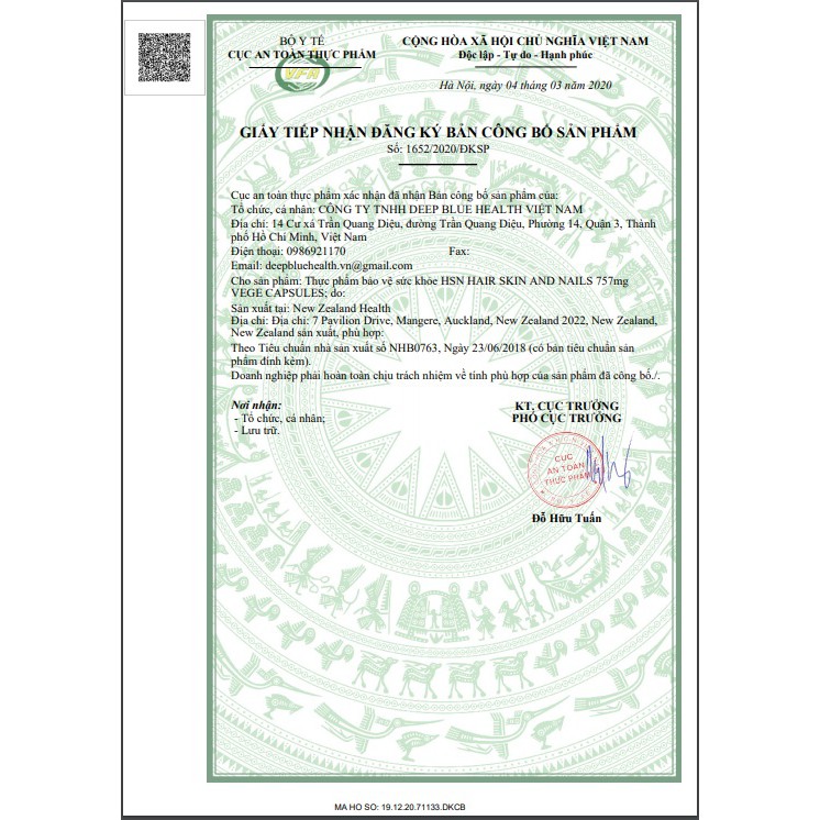 viên uống hsn deep blue health dưỡng ẩm sáng da dưỡng tóc móng | BigBuy360 - bigbuy360.vn