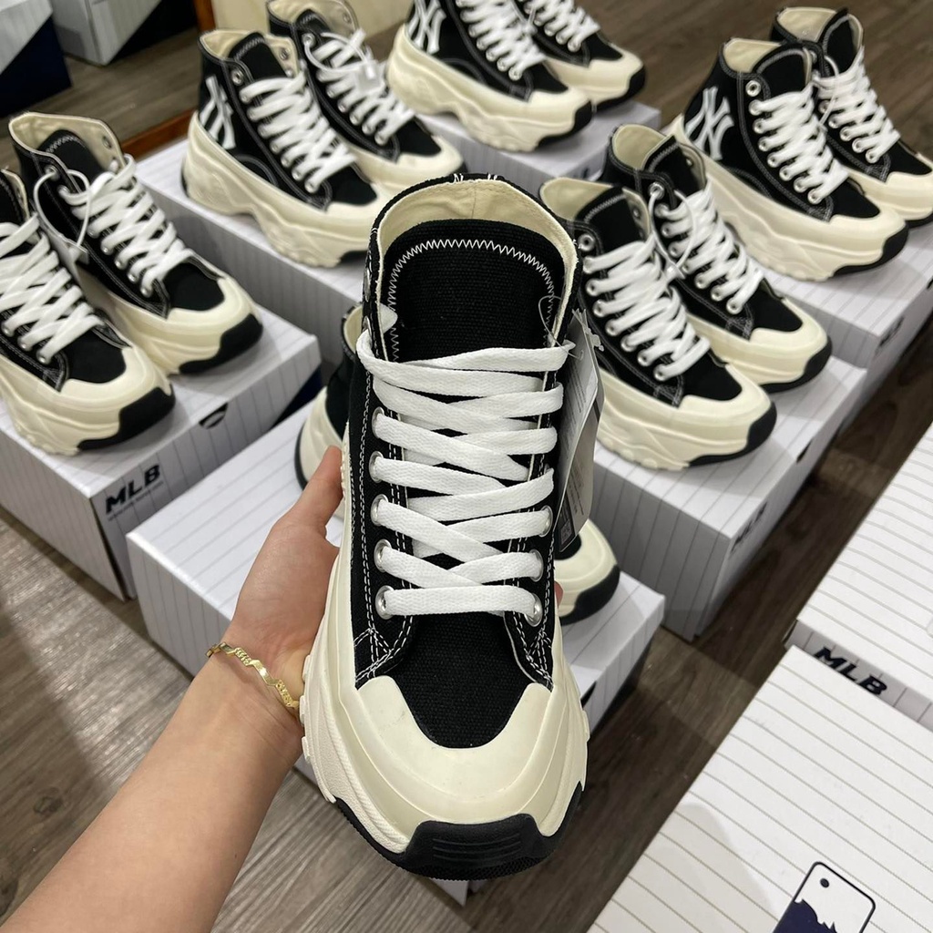 Siêu phẩm giày thể thao MLB độn đế cổ cao mlb chunky high siêu phẩm hot trend nam nữ ảnh thật +freeship fullbox