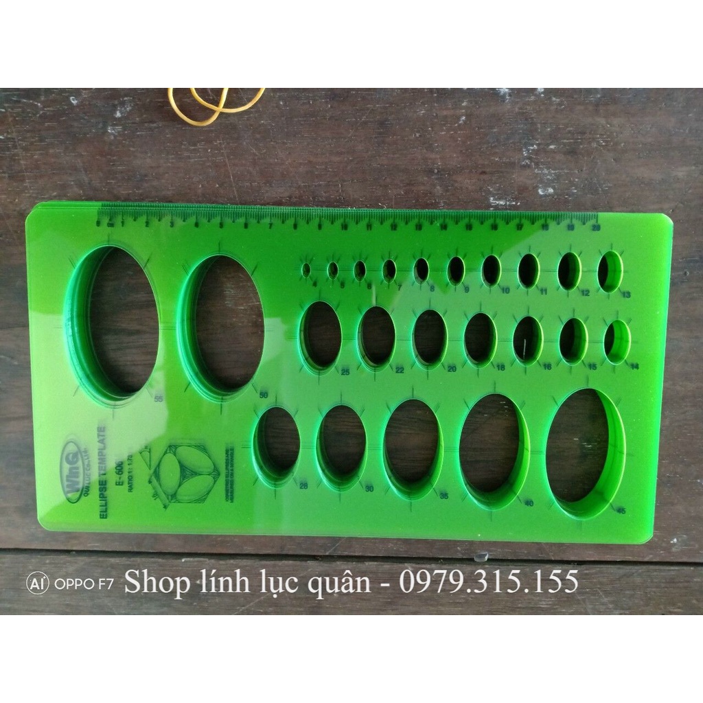 Thước chỉ huy tham mưu vẽ hình bầu dục