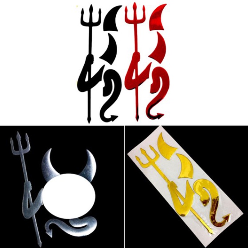 Miếng Dán Trang Trí Ngoại Thất Xe Hơi Hình Quỷ Nhỏ 3d Dễ Thương