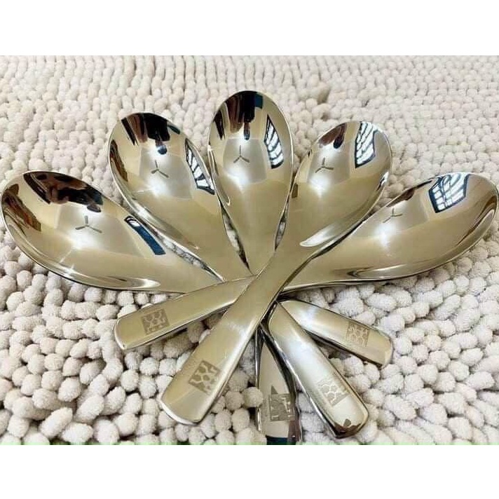 Set 5 Thìa Inox Cao Cấp Zwilling Đức Dáng Ngắn, FULLBOX , inox Cao Cấp Ăn Phở Cơm Cháo