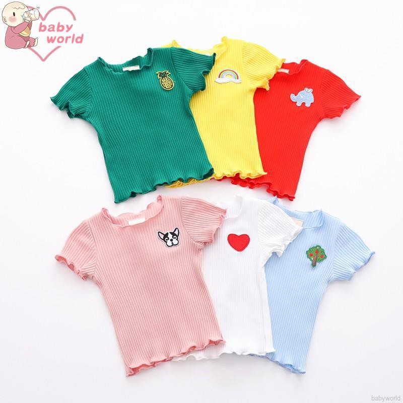 Áo thun ngắn tay mùa hè xinh xắn dành cho bé gái