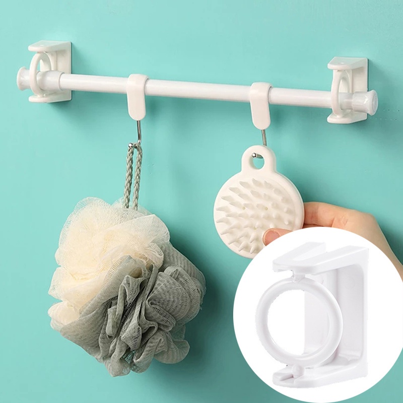 Set 2 Giá Đỡ Treo Rèm Cửa Hình Tam Giác Có Thể Điều Chỉnh Kích Thước