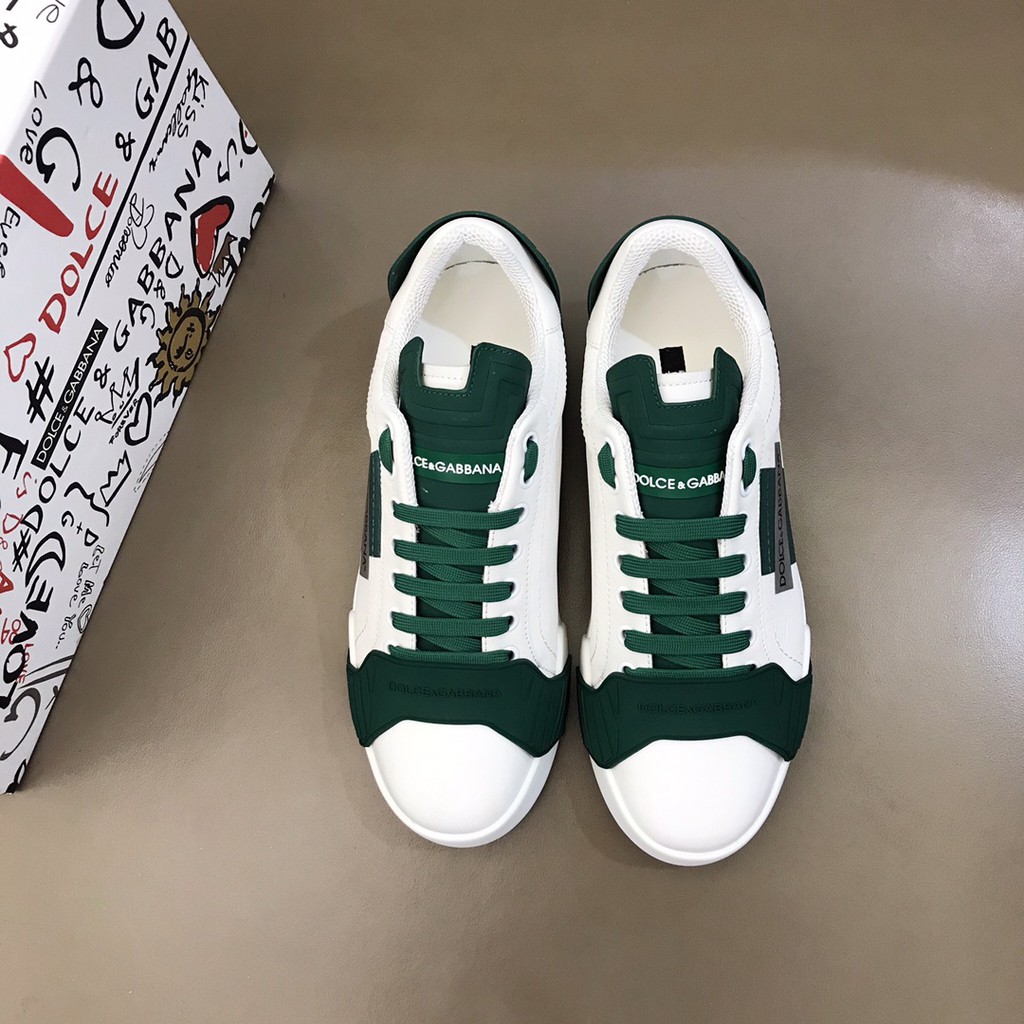 Giày sneakers nam da thật Dolce & Gabbana D&G kiểu dáng thể thao ấn tượng, thiết kế đơn giản, năng động