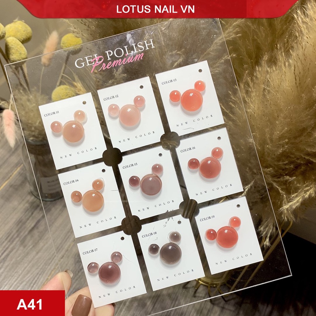 Set sơn gel thạch cao cấp 9 màu Vendeeni mã A41 tặng kèm bảng màu