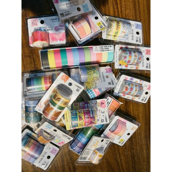 Washi tape băng dính nhiều hoạ tiết hàn quốc siêu xinh của daiso