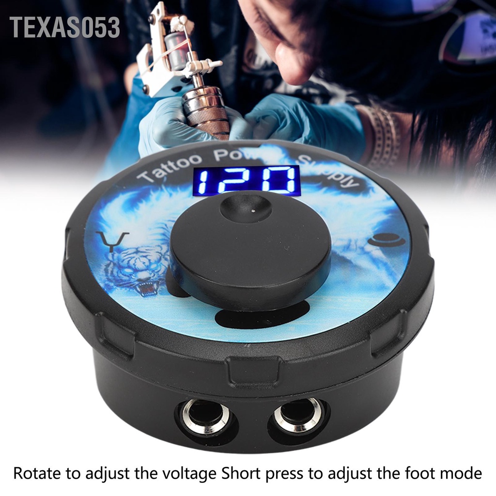 [Hàng HOT] Bộ Nguồn Cho Máy Xăm Có Màn Hình LED 3‑12V Điện áp có thể điều chỉnh（100-240V）【Texas053】