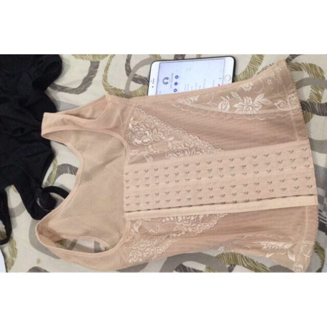 Ảnh thật áo gen định hình tạo đường cong chữ s có nhiều nấc cài chỉnh độ ngắn dài vừa vặn | BigBuy360 - bigbuy360.vn