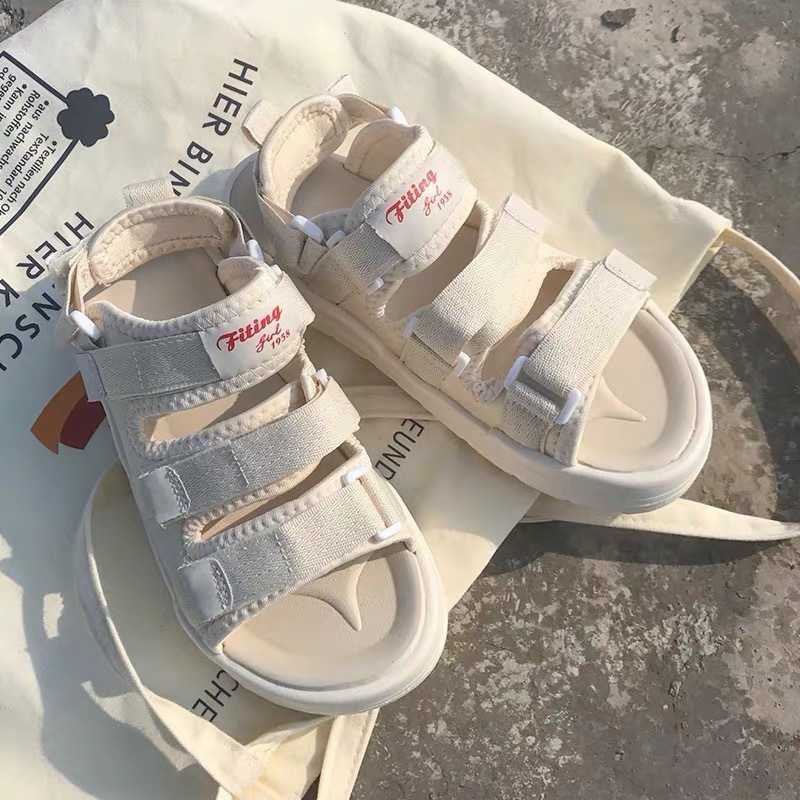 (2 MÀU) Sandal nữ thời trang nữ tính quai chữ ký hoa cực phẩm hót hít