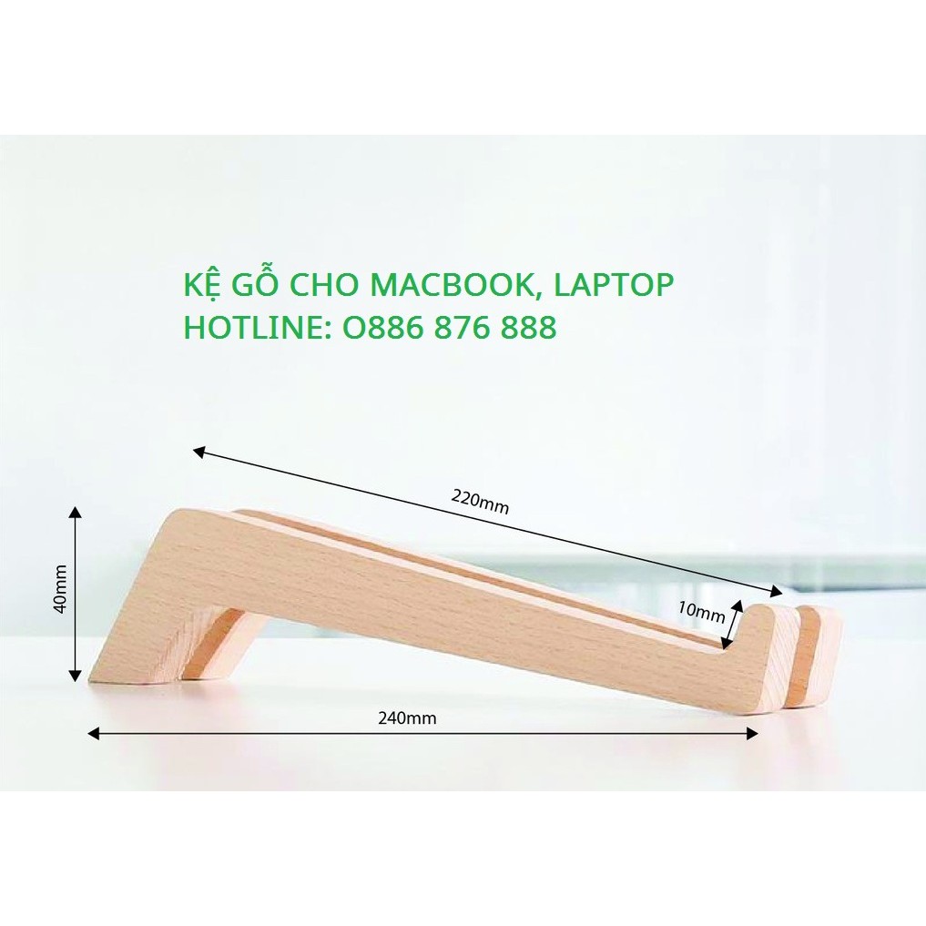 Kệ Gỗ Cho Laptop, Giá Kệ Macbook Bằng Gỗ Thông Đơn Giản, Tinh Tế