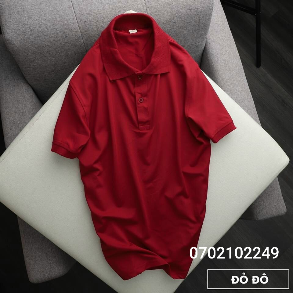 Áo thun nam POLO trơn vải cá sấu cotton cao cấp ngắn tay