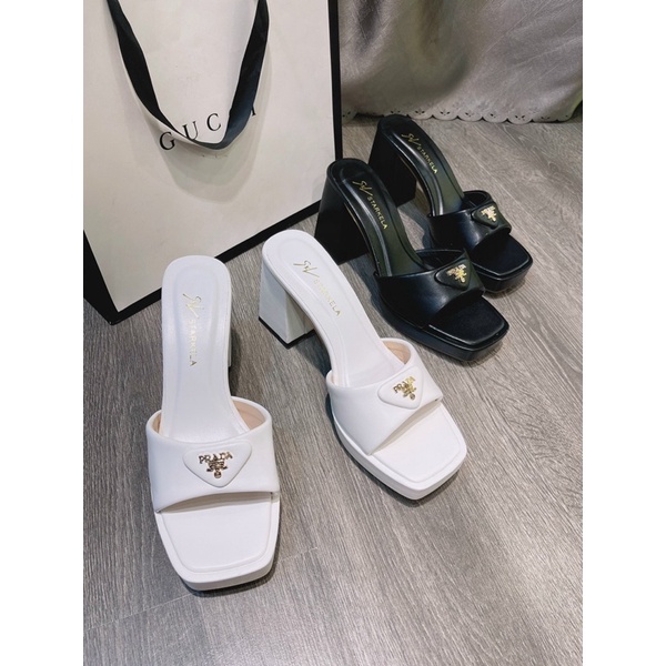 💥💥 Guốc Đúp PraDa quai ngang. Siêu xinh cao 9F hot hot