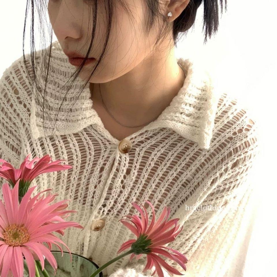 Áo khoác cardigan dệt kim mỏng chống nắng phong cách Nhật Bản thời trang mùa hè dành cho bạn nữ 2022
