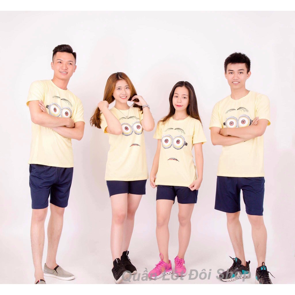 Cực chất: Bộ Quần+Áo đôi cực đẹp hình Minion 100% Cotton
