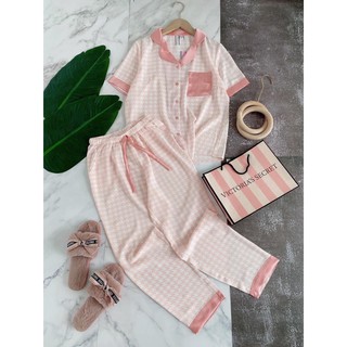 Bộ ngủ lụa quần dài ( giá sale)