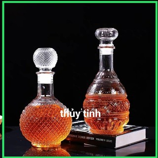COMBO 2 CHAI ĐỰNG RƯỢU THỦY TINH 750ML - 900ML, BÌNH ĐỰNG RƯỢU