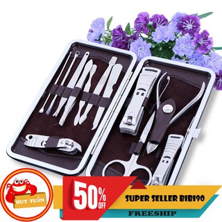[XẢ KHO+FREE SHIP]  Bộ dụng cụ làm móng 12 món hình mặt cười 2021