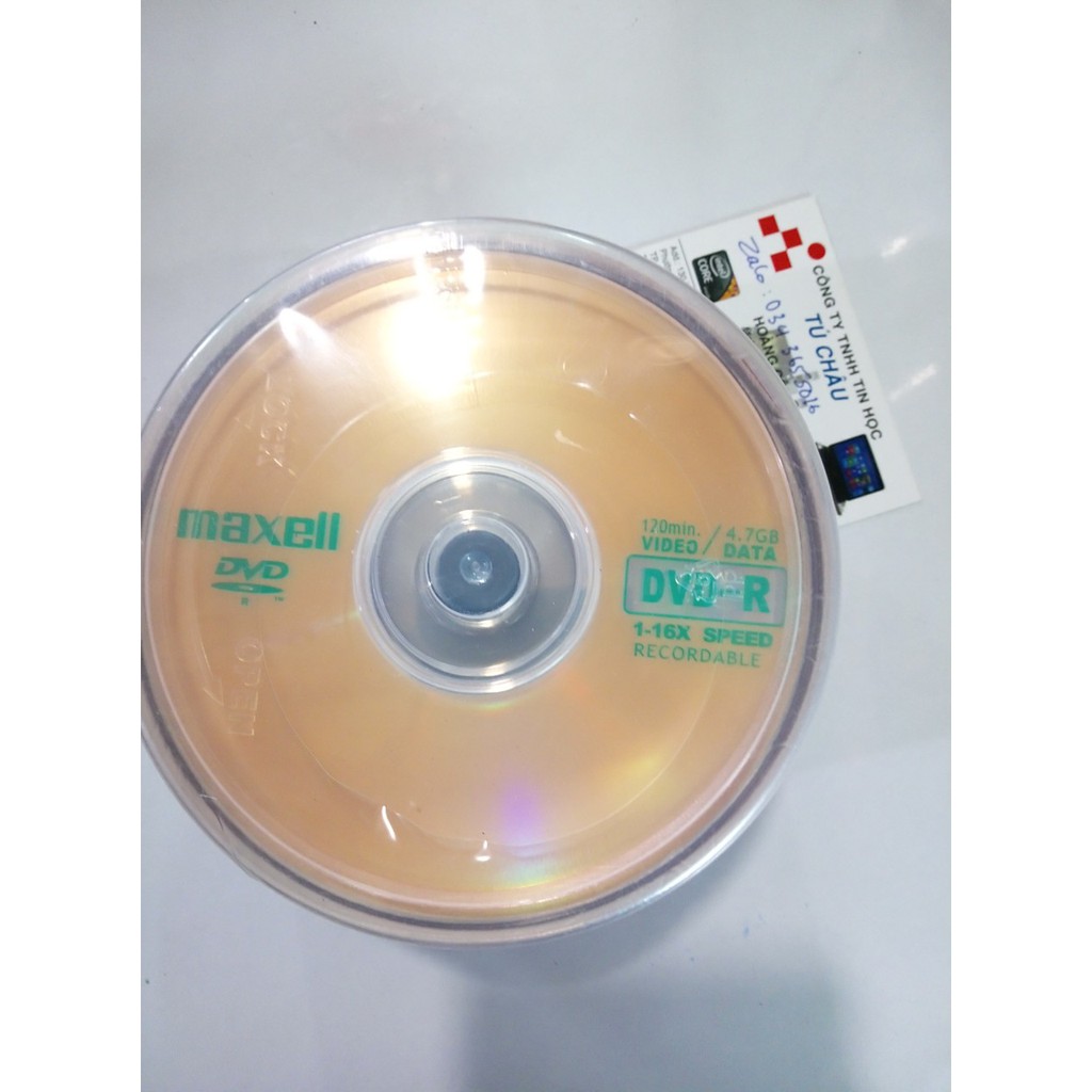 Đĩa trăng DVD-R MAXELL TAIWAN - 16X - 4.7GB - 120MIN _ Lốc 50 cái